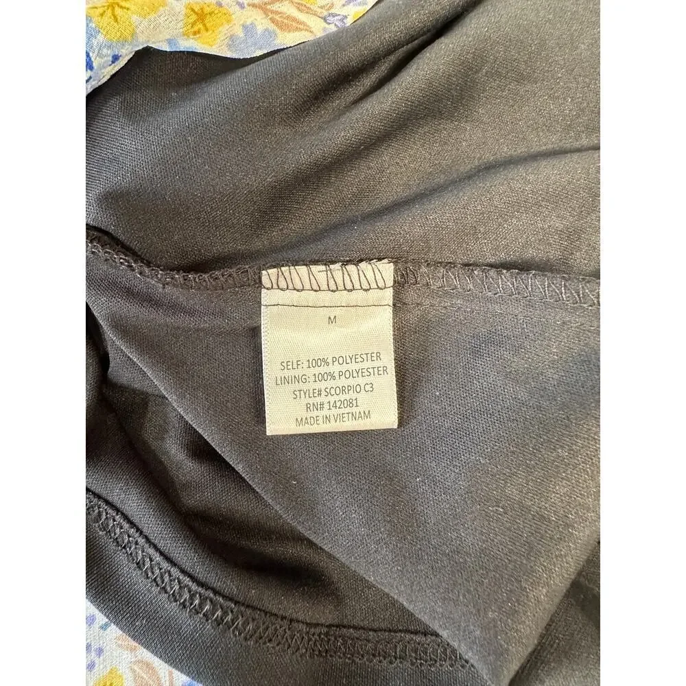 Jun & Ivy Dress Med Smocked Sun Dress Sundress Lined Tie Straps Boho Fairy Beach - Picture 12 of 12